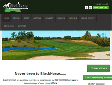 Tablet Screenshot of blackhorsegolf.ca